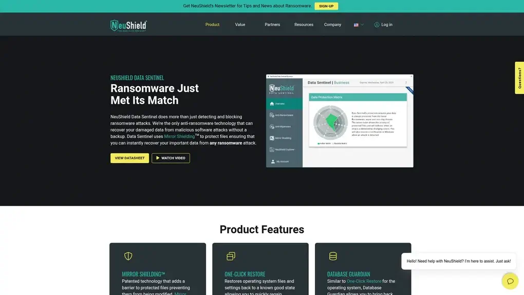 NeuShield Data Sentinel screenshot