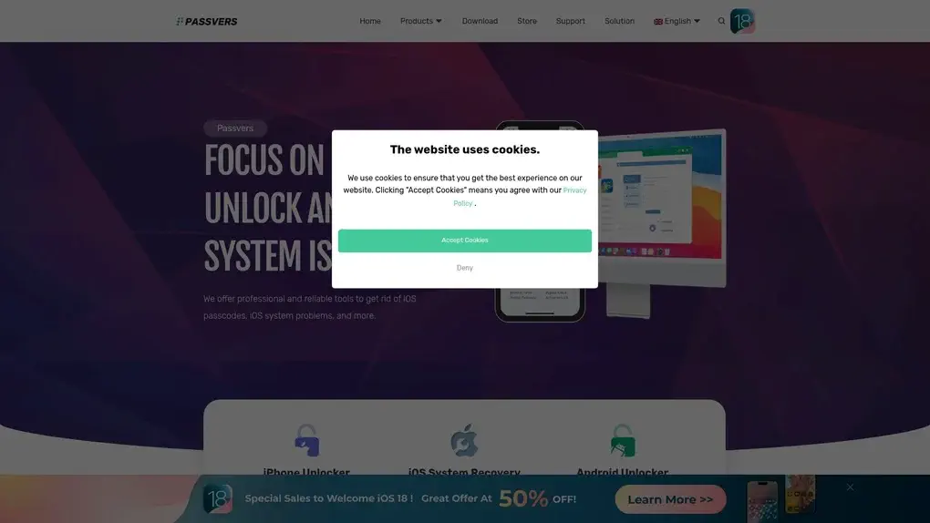 Passvers iOS System Recovery screenshot