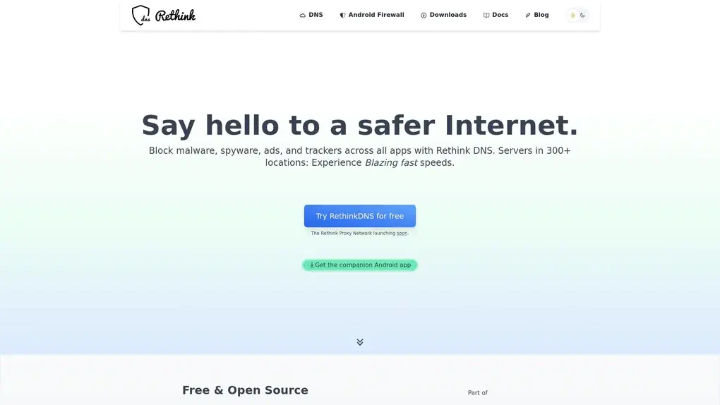 Rethink DNS screenshot