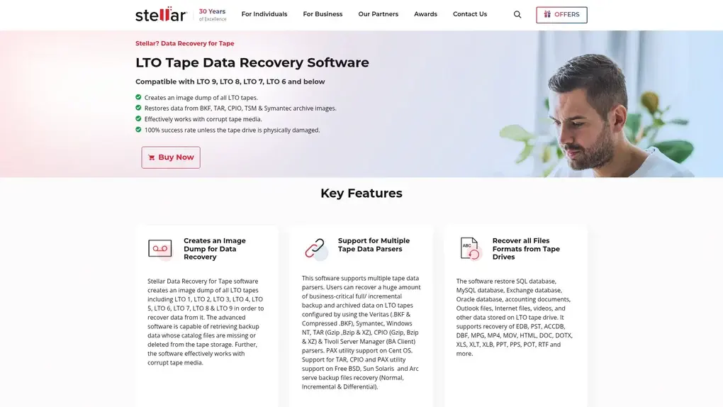 Stellar Data Recovery for Tape screenshot